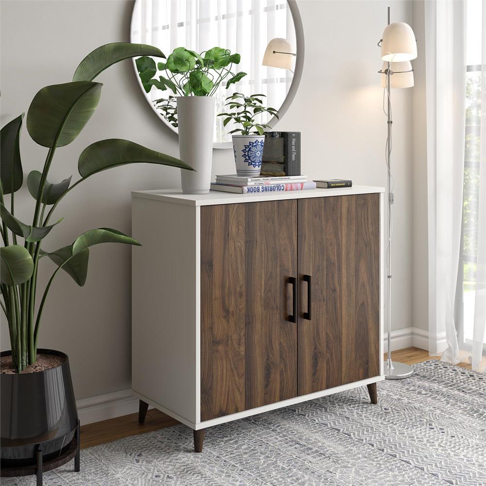 Ameriwood Home Ovando White Contemporary/Modern Wood Media Cabinet
