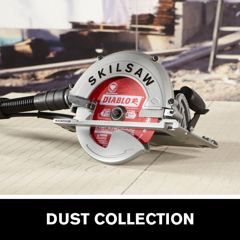 15 Amp Corded Electric 7-1/4 in. SIDEWINDER Circular Saw for Fiber Cement with Hardie Blade and Dust Collection System - Super Arbor