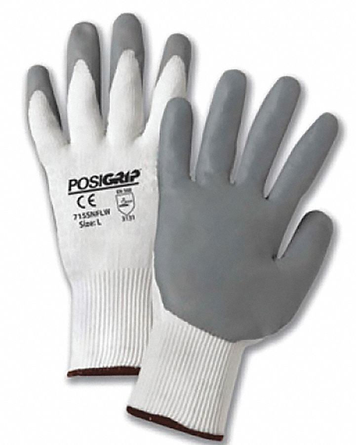PIP Posigrip Foam Nitrile Coated Gloves - Size L, Abrasion Level 3
