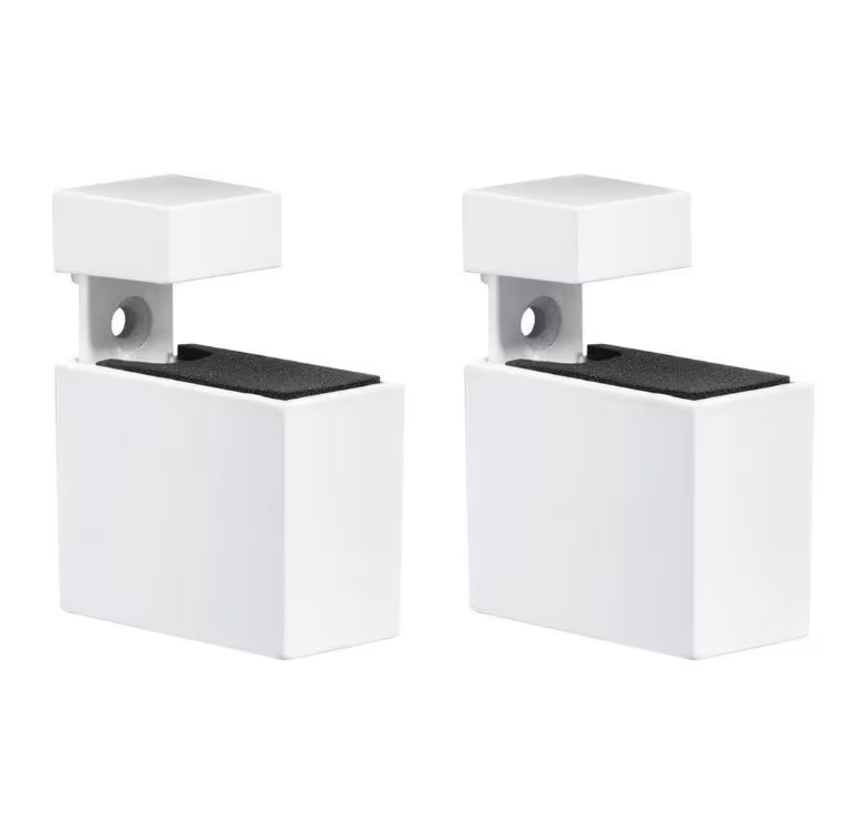 CUADRO 0.2 in.-0.79 in. White Adjustable Shelf Bracket (2-Pack)