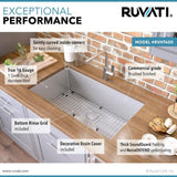 Undermount Stainless Steel 32 in. Single Bowl Kitchen Sink 16-Gauge - Super Arbor