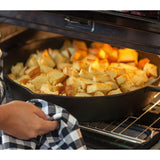 16 in. Cast Iron Skillet in Black