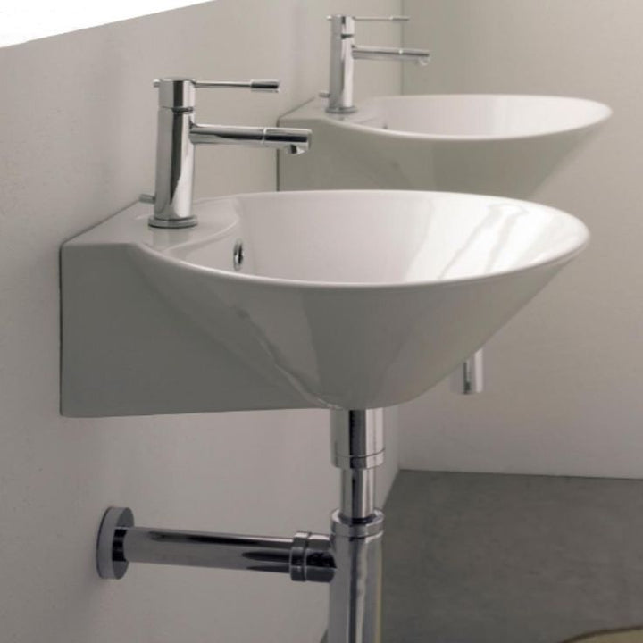 Nameeks Cono Wall Mounted Bathroom Sink in White