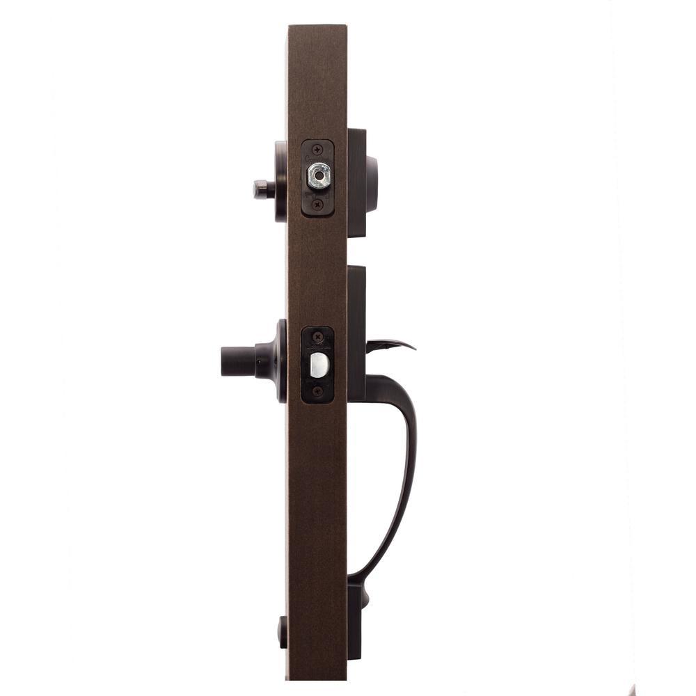 Craftsman Tuscan Bronze Door Handleset with Contemporary Lever Trim - Super Arbor