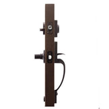 Craftsman Tuscan Bronze Door Handleset with Contemporary Lever Trim - Super Arbor