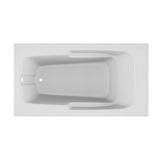 CETRA 60 in. x 32 in. Acrylic Rectangular Drop-in Reversible Soaking Bathtub in White - Super Arbor