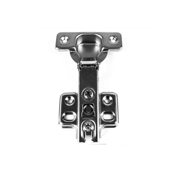 105-Degree 35 mm Full Overlay Frameless Cabinet Hinges with Installation Screws (1-Pair) - Super Arbor