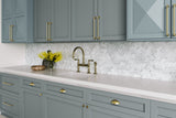 Satori Bianco Polished 11-in x 12-in Natural Marble Herringbone Mosaic Wall Tile (0.9-sq ft Sheet)