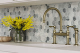 Satori Storm Polished 12-in x 12-in Natural Marble Hexagon Mosaic Wall & Floor Tile (0.96-sq ft Sheet)