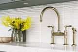 Satori Hudson Brilliant White Motion 4-in x 16-in Glossy Ceramic Wall Tile (0.43-sq. ft/ Piece)