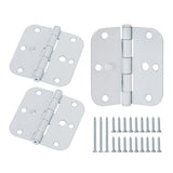 Everbilt 3-1/2 in. White Security Door Hinge, 5/8 in. Radius (3-Pack)