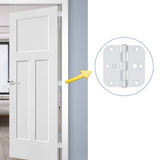 Everbilt 3-1/2 in. White Security Door Hinge, 5/8 in. Radius (3-Pack)