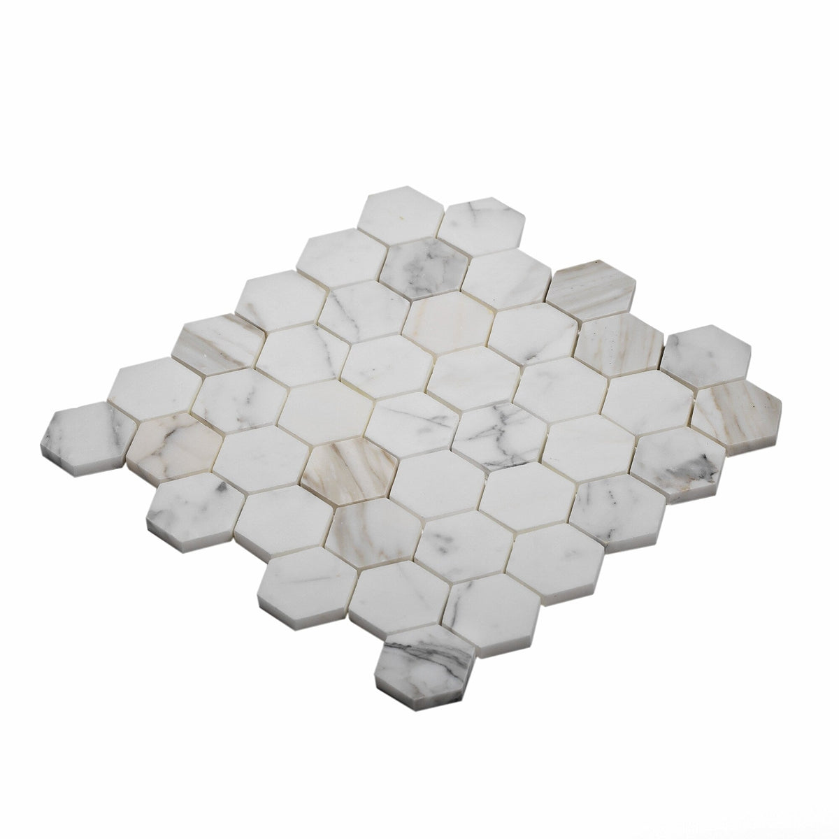 Apollo Tile Gray 12-in x 12-in Honed Natural Stone Marble Honeycomb Marble Look Floor and Wall Tile (4.83-sq. ft/ Carton)