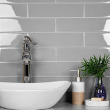 Apollo Tile (Sample) Blue 3-in x 12-in Polished Glass Floor and Wall Tile
