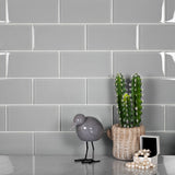 Apollo Tile (Sample) Blue 3-in x 6-in Glossy Glass Brick Subway Floor and Wall Tile
