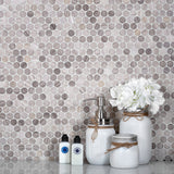 Apollo Tile (Sample) Beige 4-in x 4-in Polished Wood Honeycomb Wood Look Floor and Wall Tile