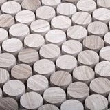 Apollo Tile Gray 11-in x 12-in Polished Wood Honeycomb Wood Look Floor and Wall Tile (4.83-sq. ft/ Carton)
