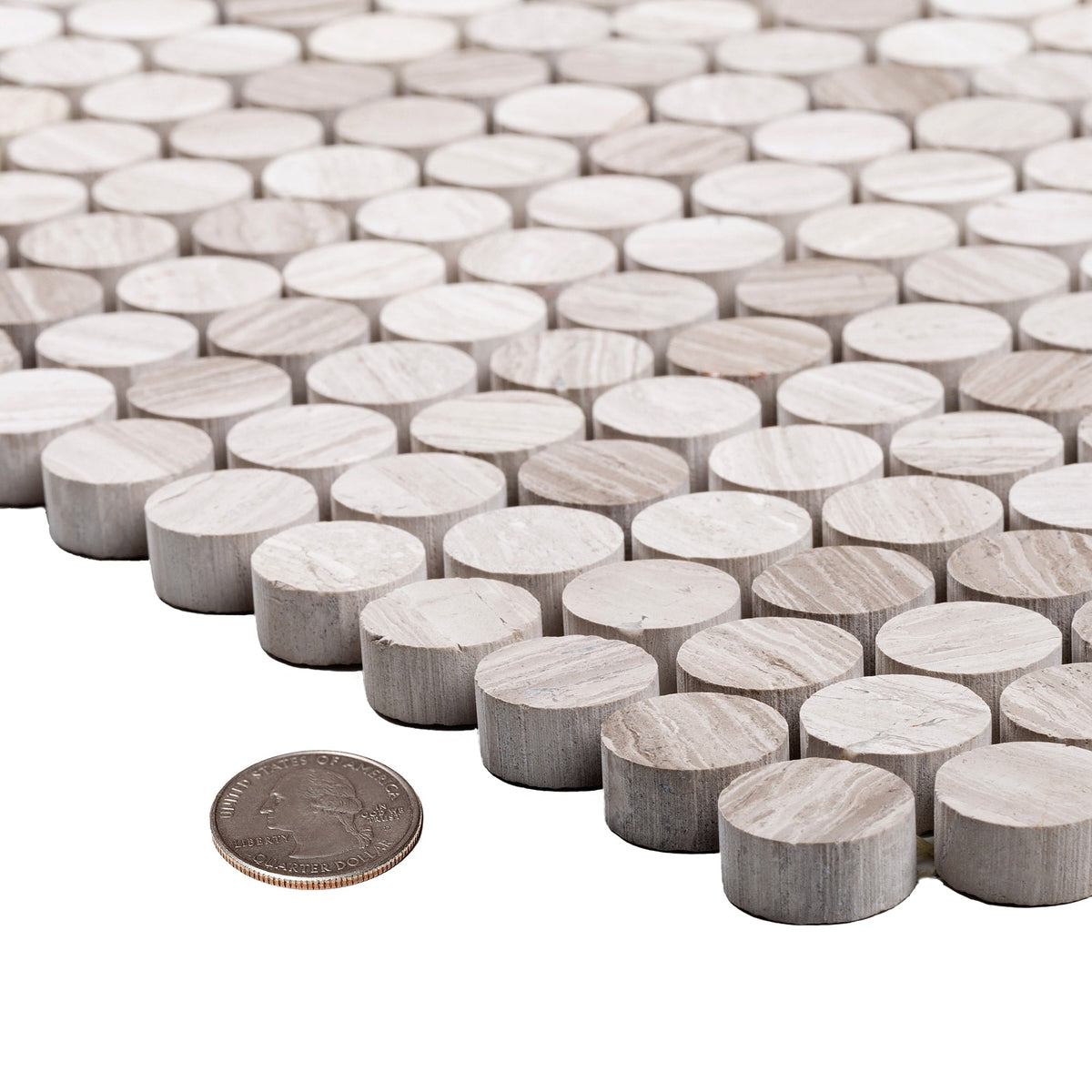 Apollo Tile (Sample) Beige 4-in x 4-in Polished Wood Honeycomb Wood Look Floor and Wall Tile