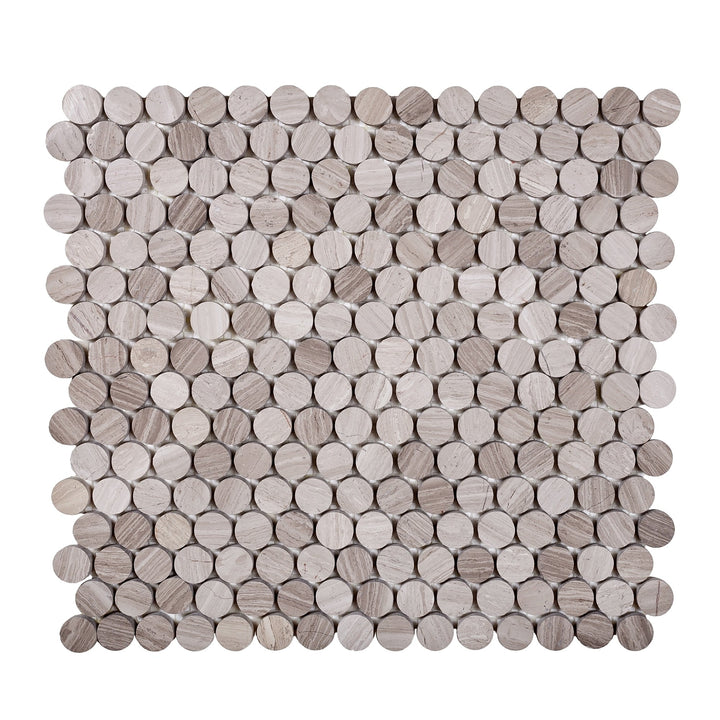Apollo Tile Gray 11-in x 12-in Polished Wood Honeycomb Wood Look Floor and Wall Tile (4.83-sq. ft/ Carton)