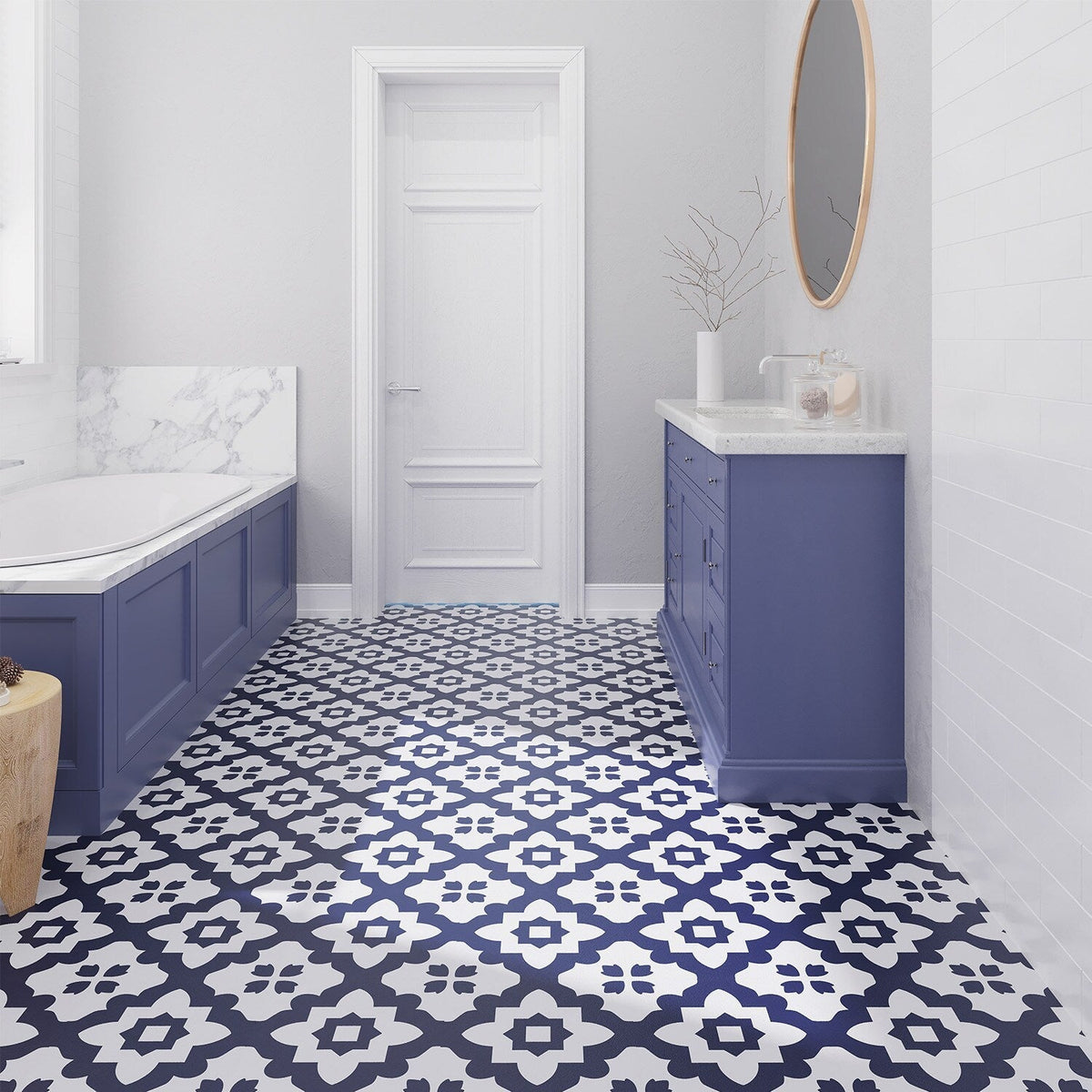 Lucida USA Milani Multiple Colors/Finishes Patterned Look 12-mil x 12-in W x 12-in L Waterproof Peel and Stick Vinyl Tile Flooring (36-sq ft/ Carton)