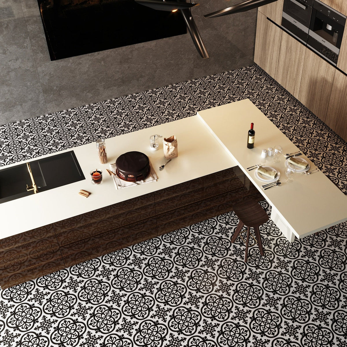 Lucida USA BaseCore Light Florentine 12-in x 12-in Waterproof Peel-and-Stick Luxury Vinyl Tile Flooring (36-sq ft/Carton)
