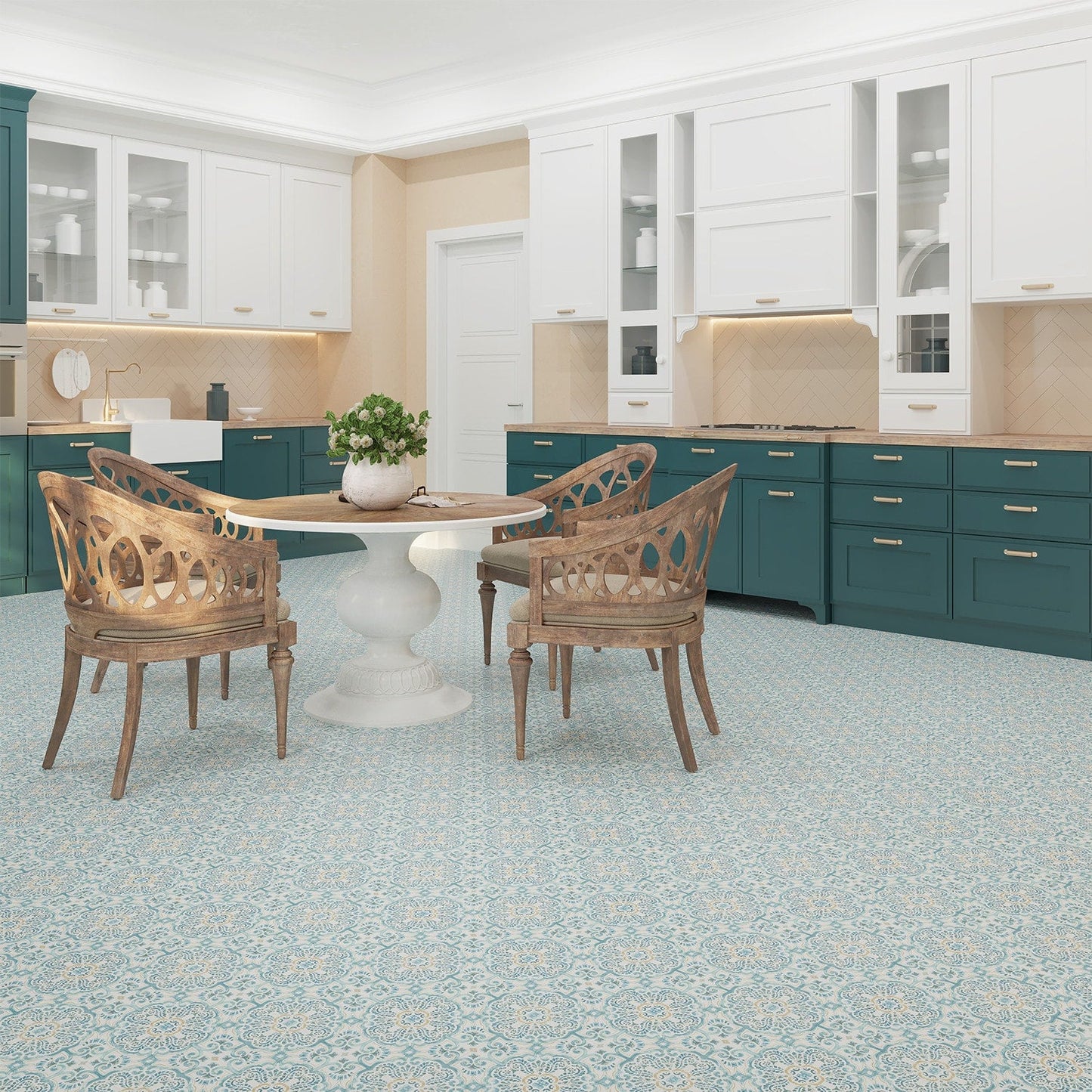 Lucida USA BaseCore Sicilian Blue 12-in x 12-in Waterproof Peel and Stick Luxury Flooring (36-sq ft)