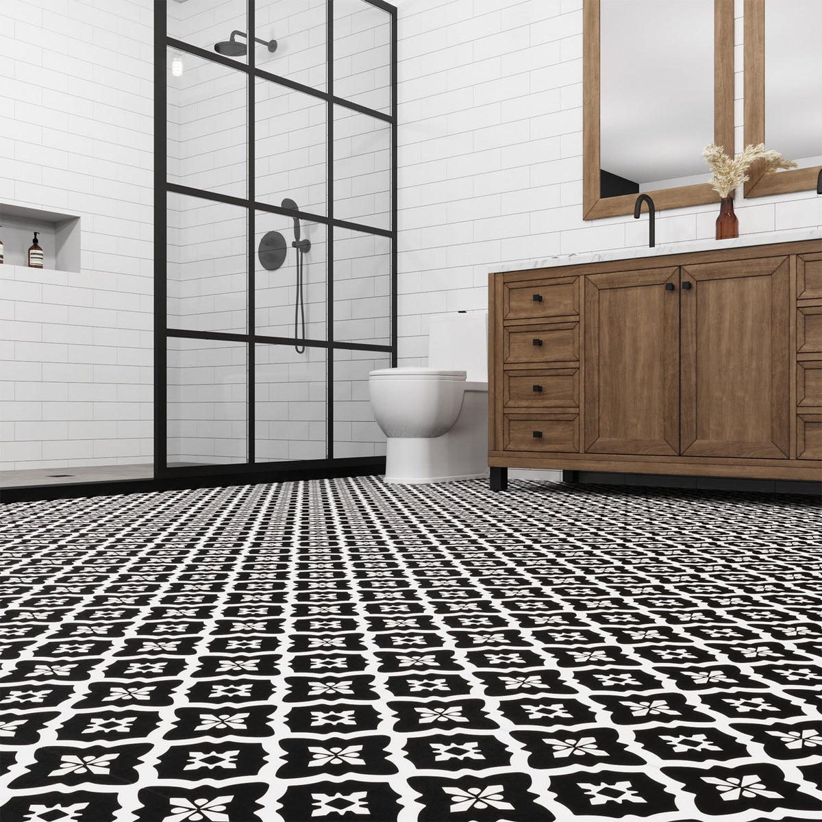 Lucida USA BaseCore Dark Venetian 12-in x 12-in Waterproof Peel-and-Stick Luxury Vinyl Tile Flooring (36-sq ft/Carton)