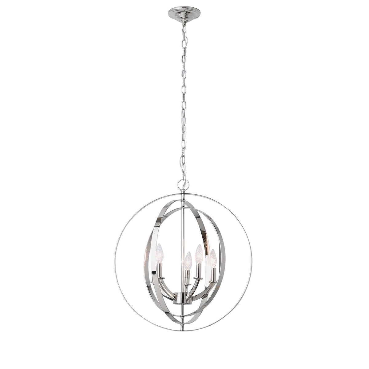 Progress Lighting Equinox 5-Light Polished Nickel Transitional Chandelier