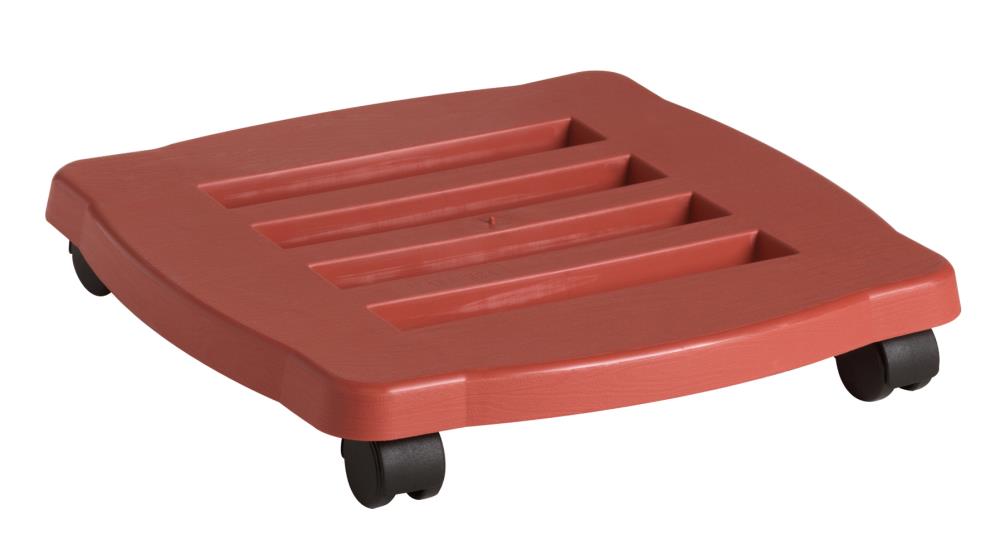 Bloem 2.5 in. H x 15 in. W Resin Plant Caddy Terracotta Clay