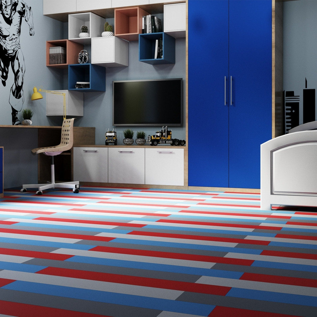 Lucida USA MonoCore Bilberry Blue 22-mil x 5-4/5-in W x 36-in L Waterproof Interlocking Luxury Vinyl Plank Flooring (13-sq ft/ Carton)