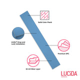Lucida USA MonoCore Taffy Blue 22-mil x 5-4/5-in W x 36-in L Waterproof Interlocking Luxury Vinyl Plank Flooring (13-sq ft/ Carton)