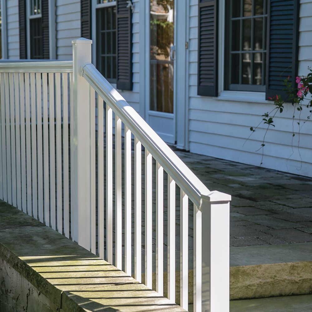 Freedom VersaRail Cambridge 6-ft x 36-in White Aluminum Deck Stair Rail Kit