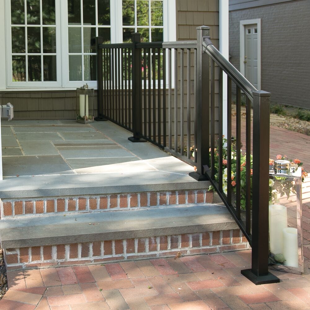 Freedom 2.5-in x 2.5-in x 3-1/4-ft Matte Black Aluminum Deck Post
