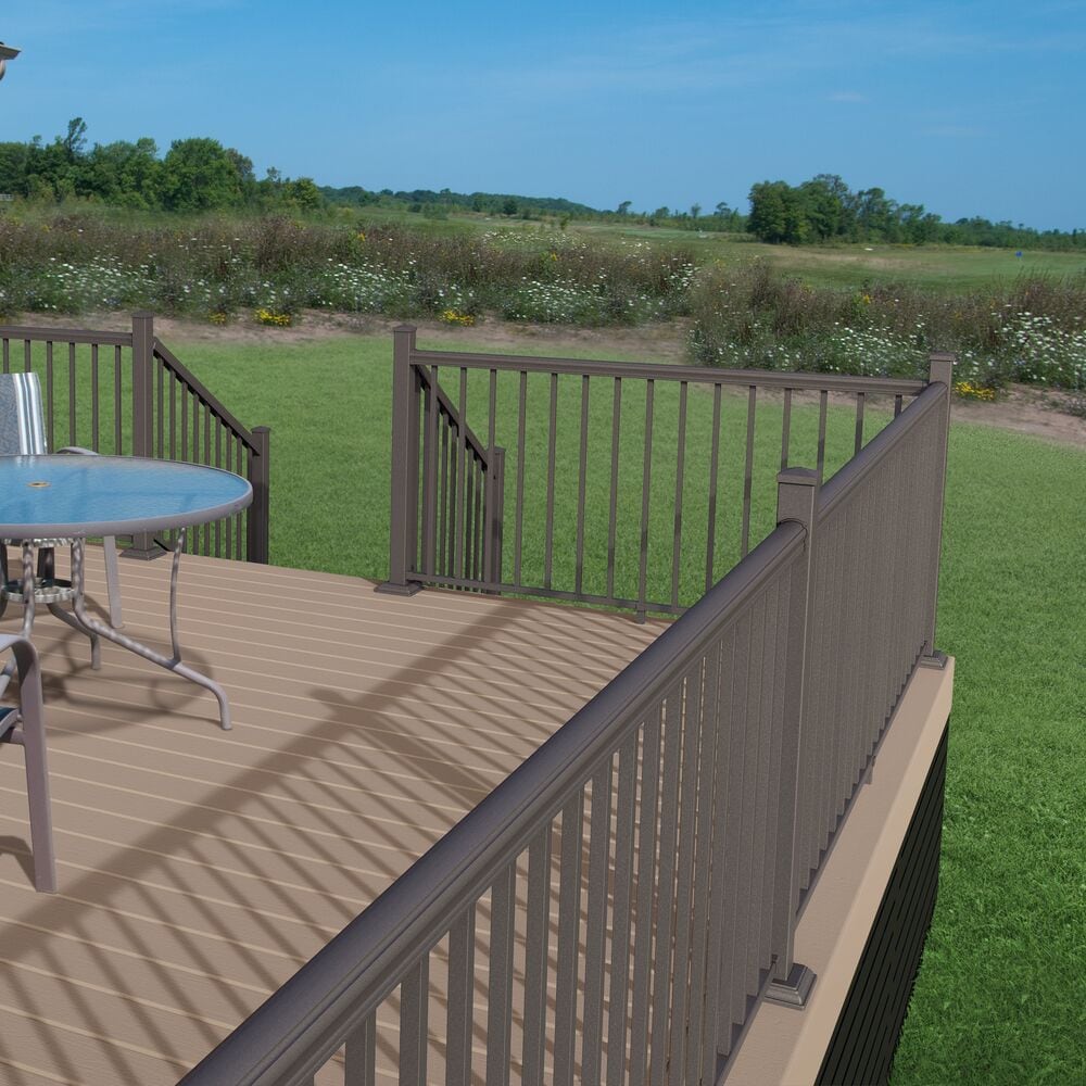 Freedom 2.5-in x 2.5-in x 5-ft Matte Bronze Aluminum Deck Post