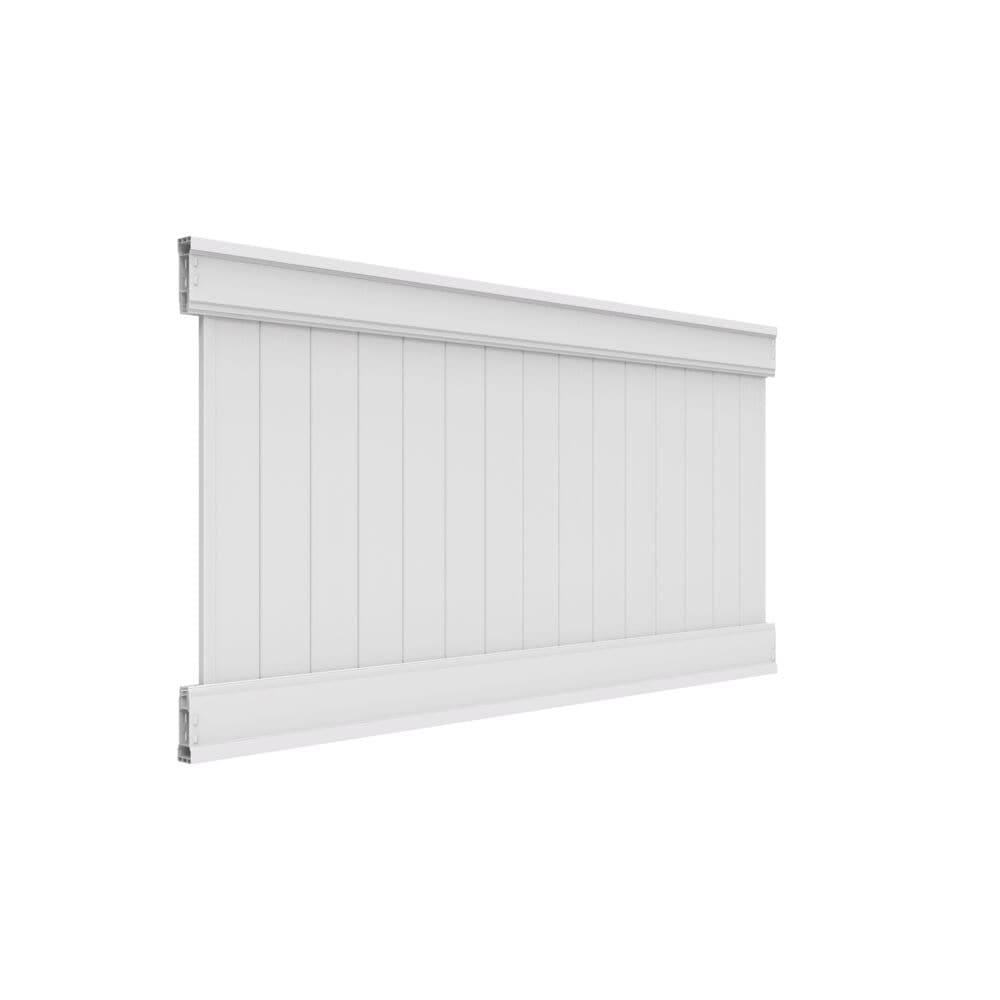 Freedom Emblem 4-ft H x 8-ft W White Privacy Vinyl Fence Panel (Unassembled)