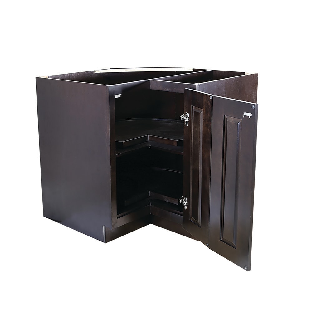 Design House Brookings 36-in W x 34.5-in H x 24-in D Espresso Maple Lazy Susan Corner Base Ready To Assemble Plywood Cabinet (Recessed Panel Shaker Style)