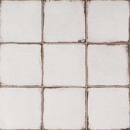Artmore Tile Coronado White 8-in x 8-in Matte Porcelain Encaustic Floor and Wall Tile product image