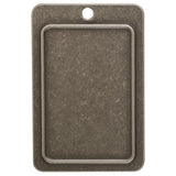 Amerock Kane 3-3/4-in (96mm) Center to Center Weathered Nickel Rectangular Cup Drawer Pull