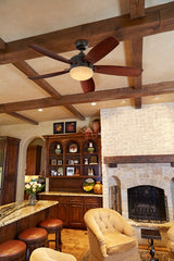 Harbor Breeze Saratoga 48-in Oil Rubbed Bronze LED Indoor/Outdoor Ceiling Fan with Remote, Light Kit, 5 Blades