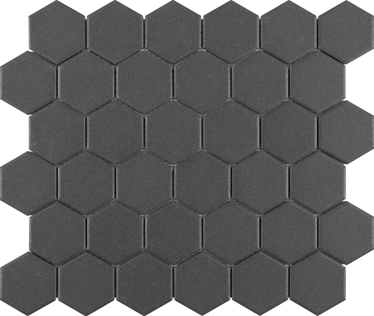 Satori Carbon 11-in x 12-in Matte Porcelain Hexagon Mosaic Floor and Wall Tile (0.9-sq. ft/ Piece)