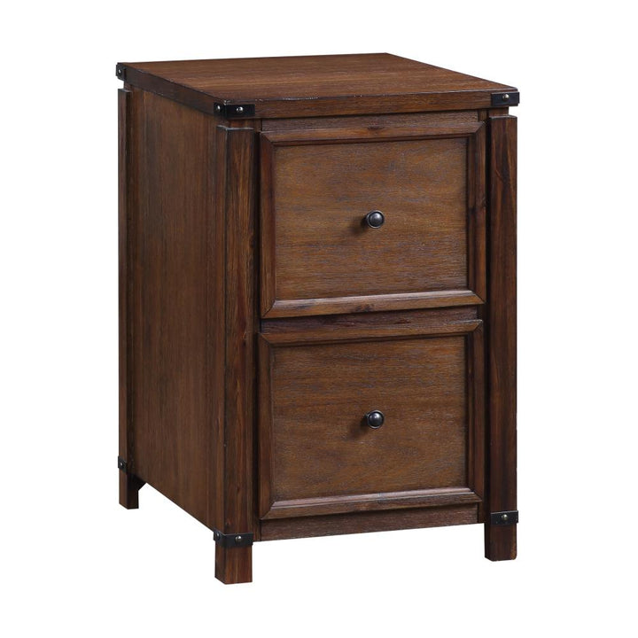 OSHOME Baton Rouge Brushed Walnut 2-Drawer 19-in File Cabinet