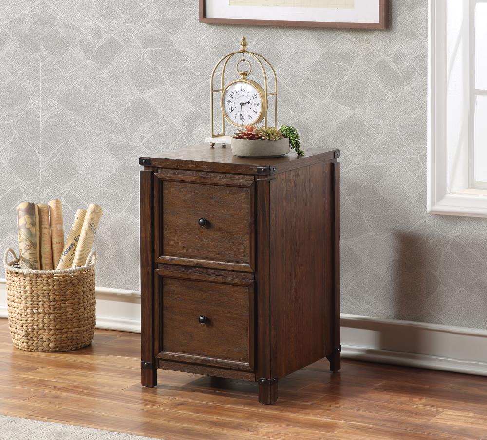 OSHOME Baton Rouge Brushed Walnut 2-Drawer 19-in File Cabinet
