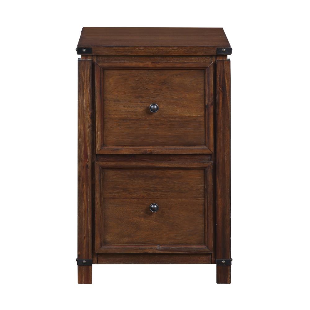 OSHOME Baton Rouge Brushed Walnut 2-Drawer 19-in File Cabinet