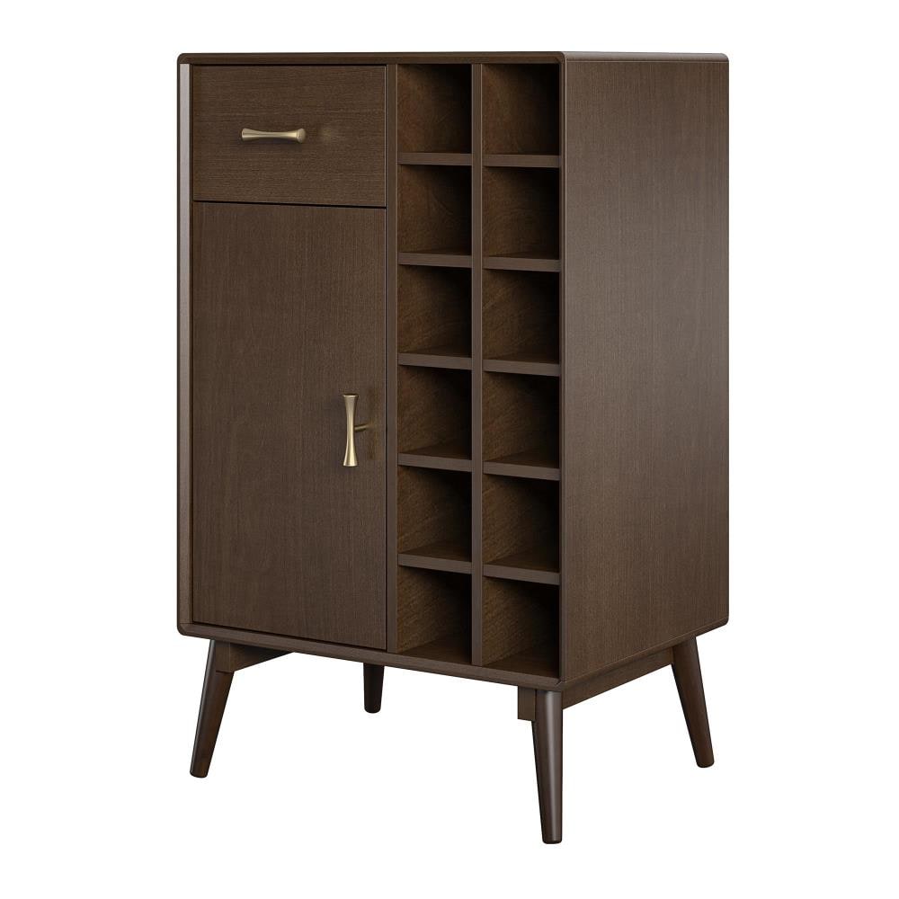 Ameriwood Home Brittany 24-in x 38.8-in Brown Rectangle Bar Cabinet