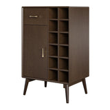 Ameriwood Home Brittany 24-in x 38.8-in Brown Rectangle Bar Cabinet