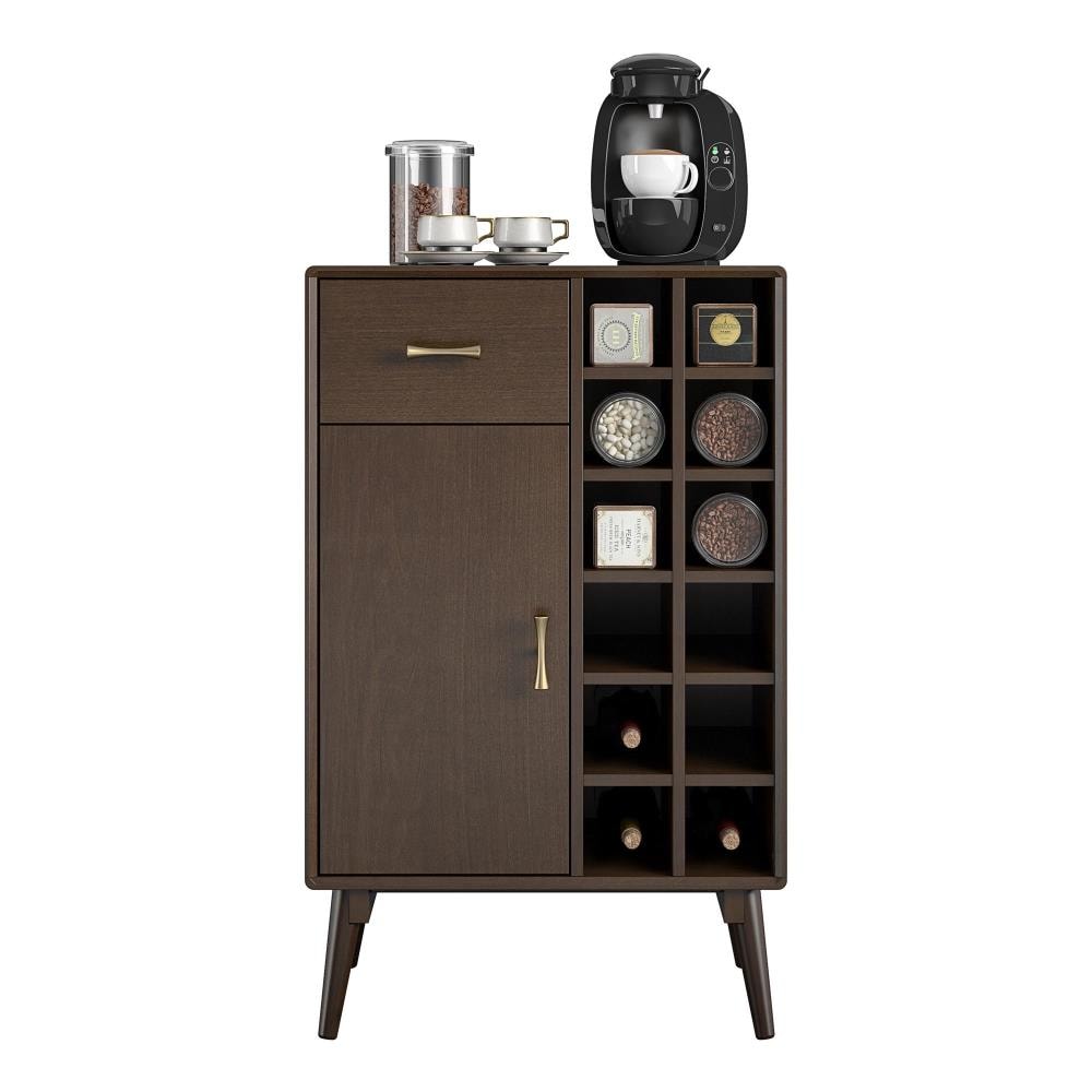 Ameriwood Home Brittany 24-in x 38.8-in Brown Rectangle Bar Cabinet