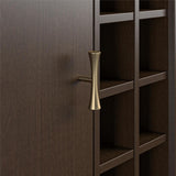 Ameriwood Home Brittany 24-in x 38.8-in Brown Rectangle Bar Cabinet