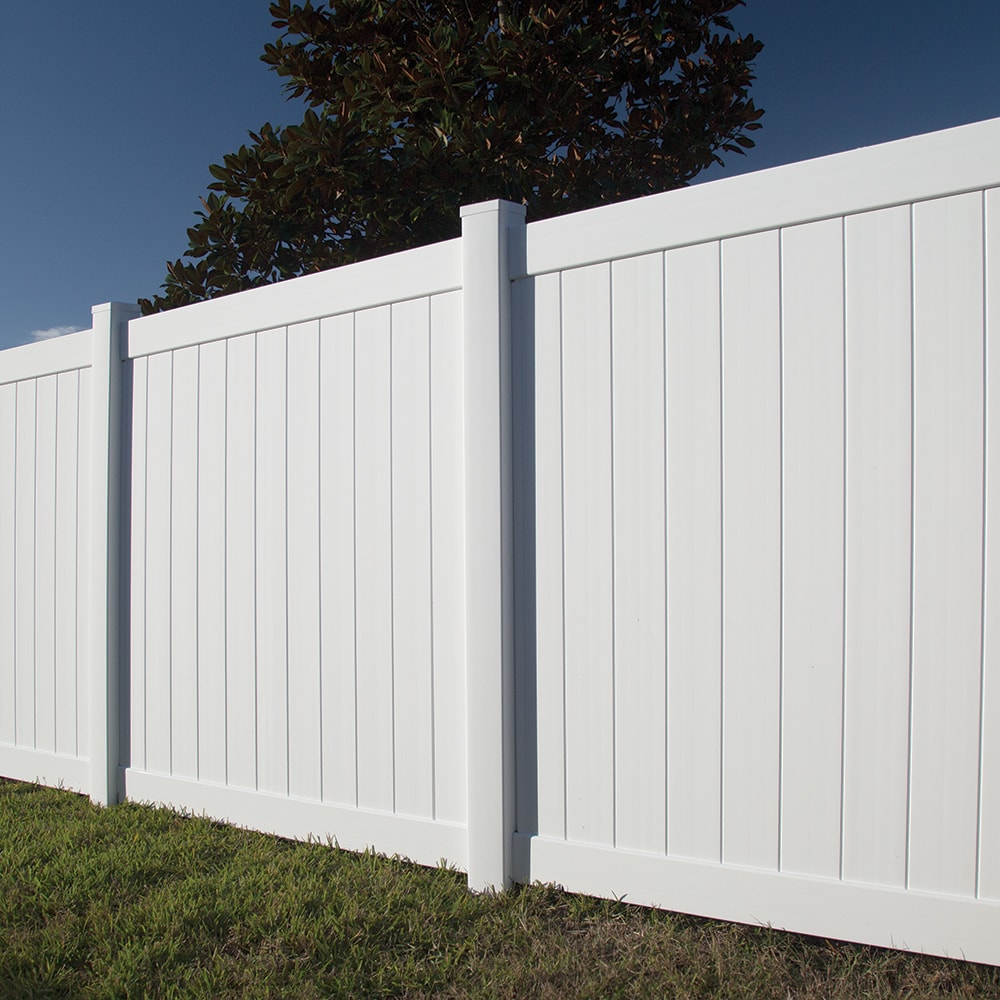 Freedom Hampton 8.5-ft H x 5-in W White Vinyl Line Fence Post (Unassembled)