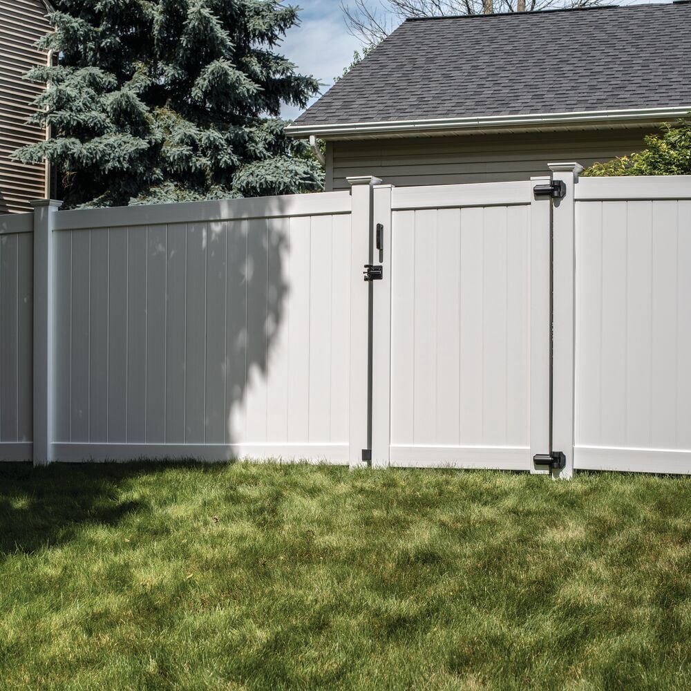 Freedom Bolton 6-ft H x 8-ft W White Privacy Vinyl Fence Panel (Unassembled)