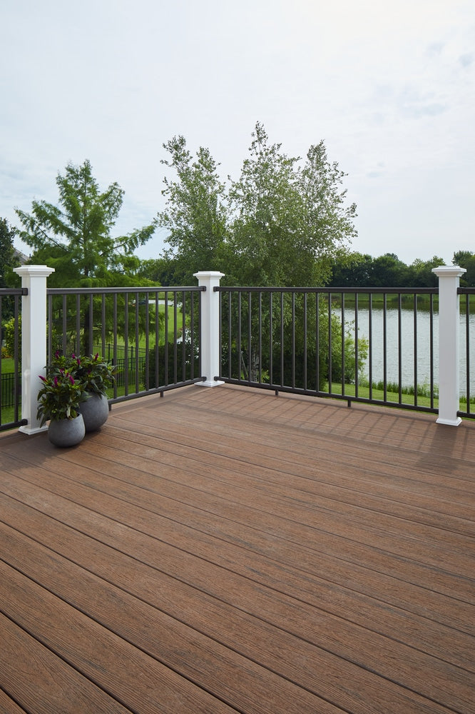 TimberTech Reserve 1/2-in x 8-in x 12-ft Dark Roast Square Composite Riser Deck Board